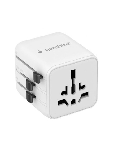 POWER ADAPTER TRAVEL/WHITE TPA-INT-01-W GEMBIRD
