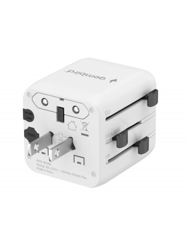 POWER ADAPTER TRAVEL/WHITE TPA-INT-01-W GEMBIRD