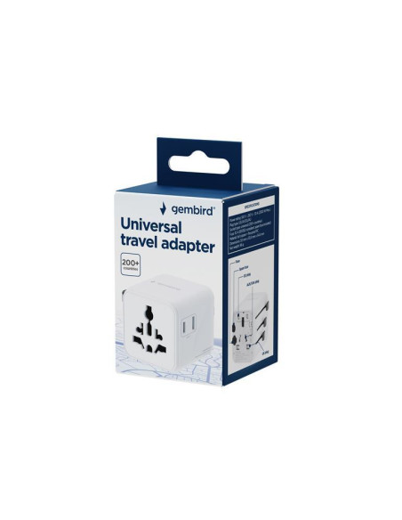 POWER ADAPTER TRAVEL/WHITE TPA-INT-01-W GEMBIRD