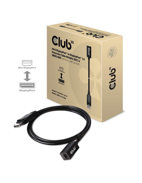 CABLE MINI DP TO DP 1M/M/F CAC-1120 CLUB3D