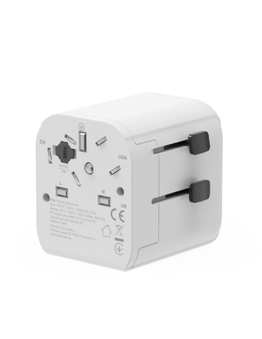 POWER ADAPTER EU TO UNIV. 12W/WHT TPA-EU2A12-01-W GEMBIRD