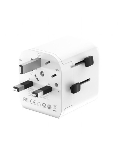 POWER ADAPTER EU TO UNIV. 12W/WHT TPA-EU2A12-01-W GEMBIRD
