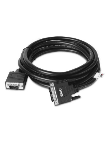 CABLE DVI-A TO VGA 3M/M/M CAC-1243 CLUB3D
