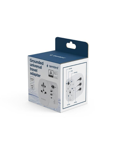 POWER ADAPTER GROUNDED 15W/WHT TPA-EU2A1C15-01-W GEMBIRD