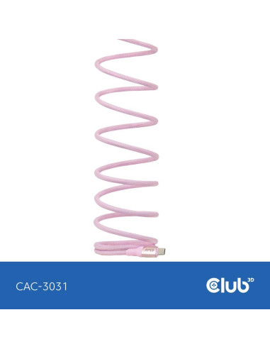 CABLE USB-C TO USB-C 2M/MAGNETIC PINK CAC-3031 CLUB3D