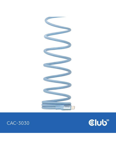 CABLE USB-C TO USB-C 2M/MAGNETIC BLUE CAC-3030 CLUB3D