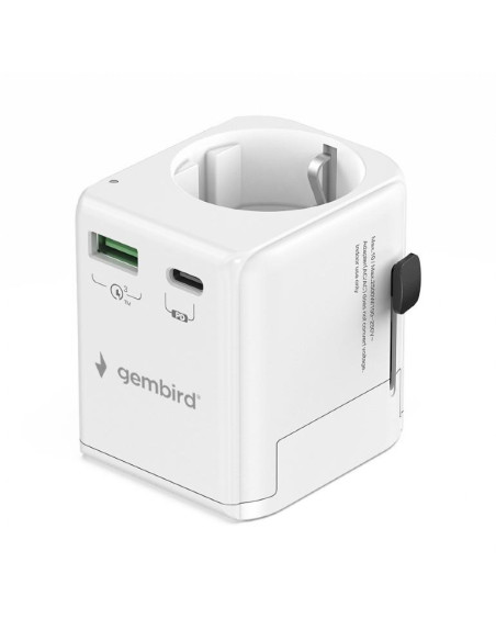 POWER ADAPTER GROUNDED 20W/WHT TPA-EU1A1C20-01-W GEMBIRD