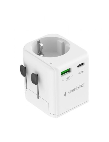 POWER ADAPTER GROUNDED 20W/WHT TPA-EU1A1C20-01-W GEMBIRD