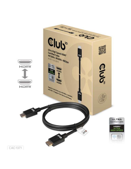 CABLE HDMI TO HDMI 1M/M/M CAC-1371 CLUB3D