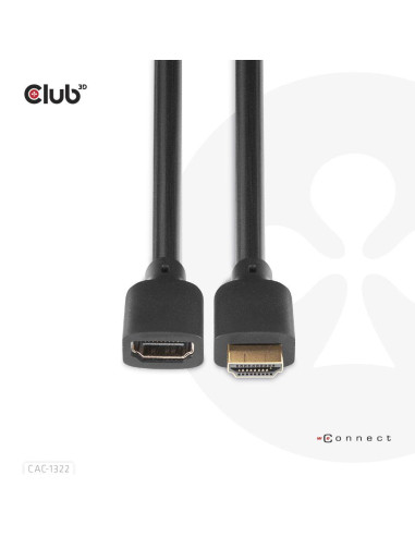 CABLE HDMI TO HDMI 1M/M/F CAC-1322 CLUB3D