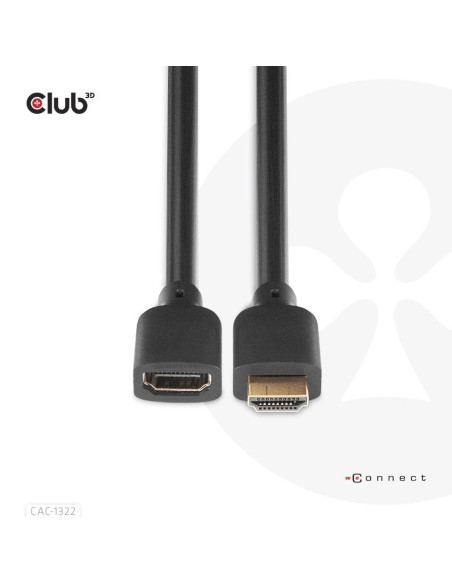 CABLE HDMI TO HDMI 1M/M/F CAC-1322 CLUB3D