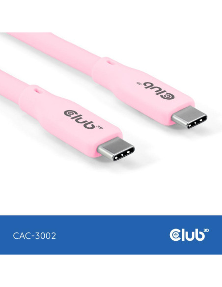 CABLE USB-C TO USB-C 2M/M/M PINK CAC-3002 CLUB3D