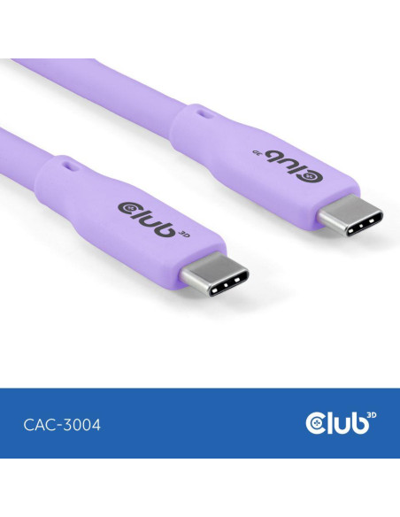 CABLE USB-C TO USB-C 2M/M/M PURPLE CAC-3004 CLUB3D