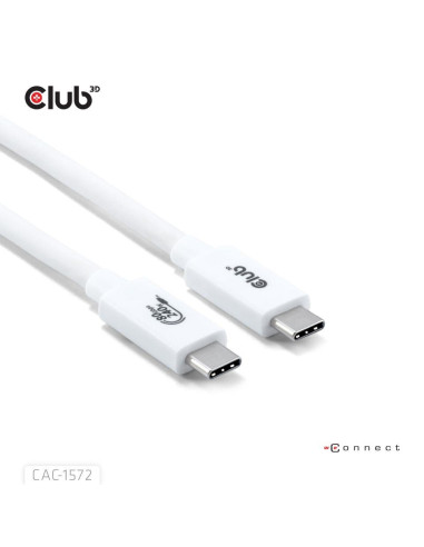 CABLE USB-C TO USB-C 1.2M/WHITE CAC-1572 CLUB3D