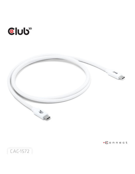 CABLE USB-C TO USB-C 1.2M/WHITE CAC-1572 CLUB3D