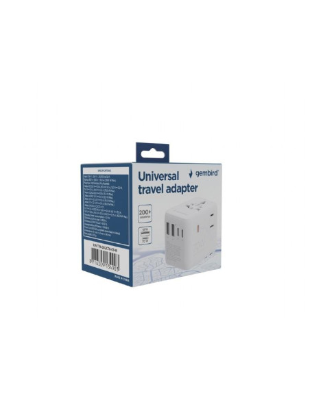 POWER ADAPTER TRAVEL 70W/WHITE TPA-2A3C70-01-W GEMBIRD