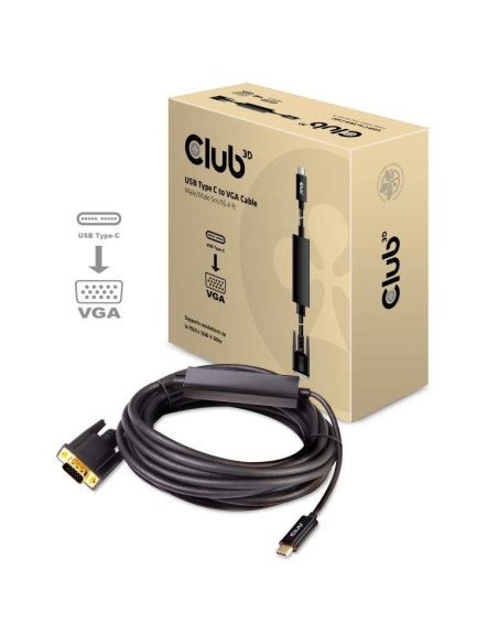 CABLE USB-C TO VGA 5M/M/M CAC-1512 CLUB3D