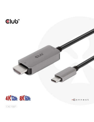 CABLE USB-C TO HDMI 3M/M/M CAC-1587 CLUB3D