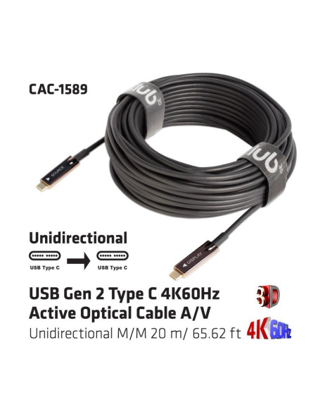 CABLE USB-C 20M/M/M CAC-1589 CLUB3D