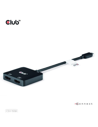 I/O HUB USB-C TO HDMI 2PORT/MST CSV-1558 CLUB3D