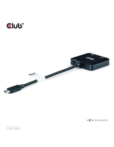 I/O HUB USB-C TO HDMI 2PORT/MST CSV-1558 CLUB3D