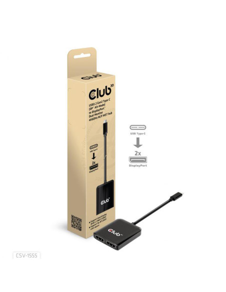 I/O HUB USB-C TO DP DUAL/CSV-1555 CLUB3D