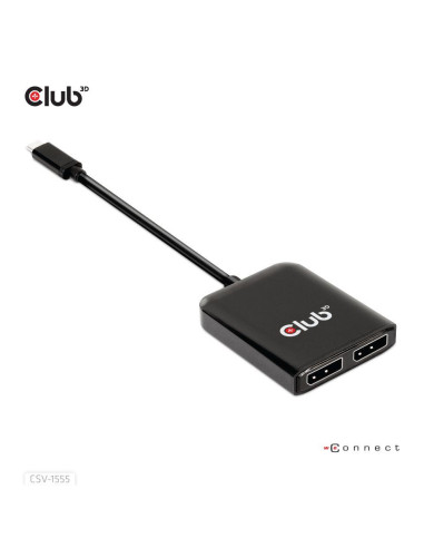 I/O HUB USB-C TO DP DUAL/CSV-1555 CLUB3D