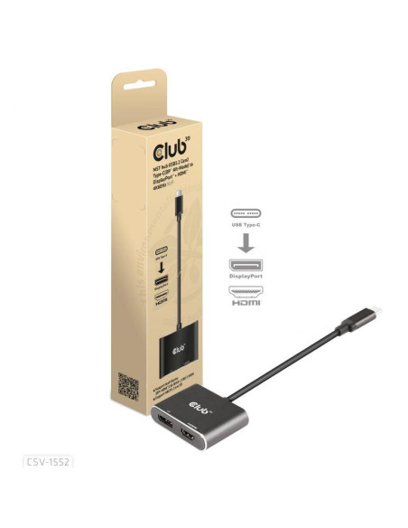 I/O HUB USB-C DP/HDMI/CSV-1552 CLUB3D