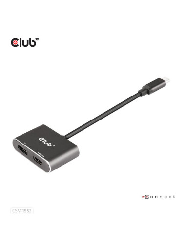 I/O HUB USB-C DP/HDMI/CSV-1552 CLUB3D