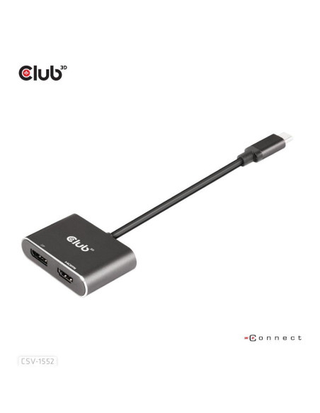 I/O HUB USB-C DP/HDMI/CSV-1552 CLUB3D