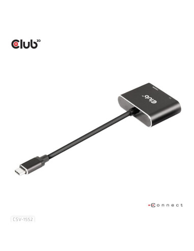 I/O HUB USB-C DP/HDMI/CSV-1552 CLUB3D