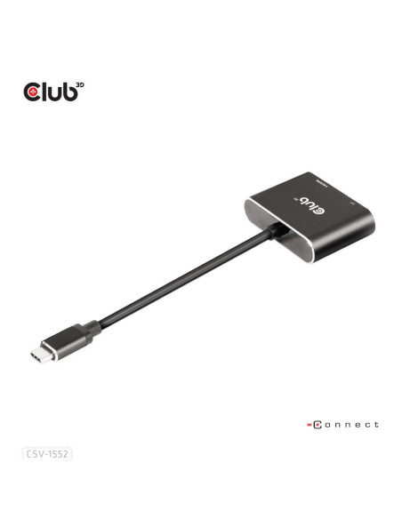 I/O HUB USB-C DP/HDMI/CSV-1552 CLUB3D