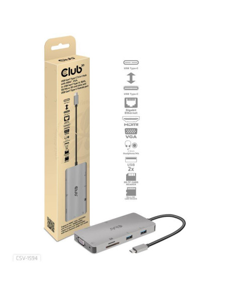 I/O HUB 9IN1 USB-C/CSV-1594 CLUB3D