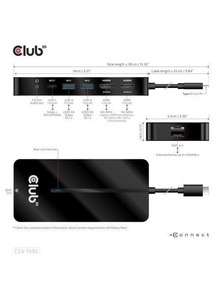 I/O HUB 7IN1 USB-C/100W CSV-1595 CLUB3D