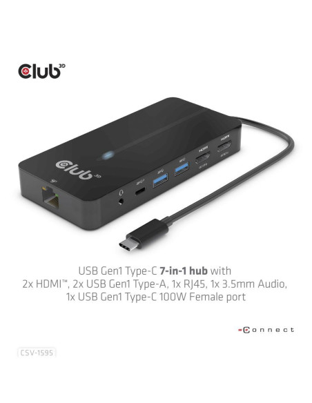 I/O HUB 7IN1 USB-C/100W CSV-1595 CLUB3D