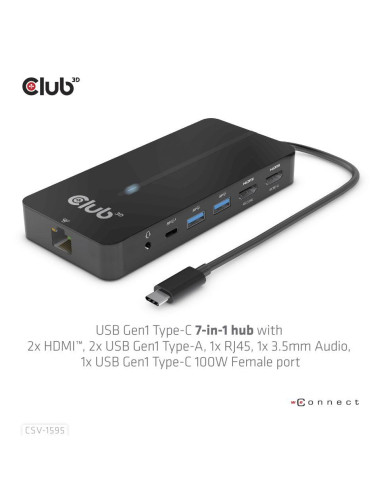 I/O HUB 7IN1 USB-C/100W CSV-1595 CLUB3D