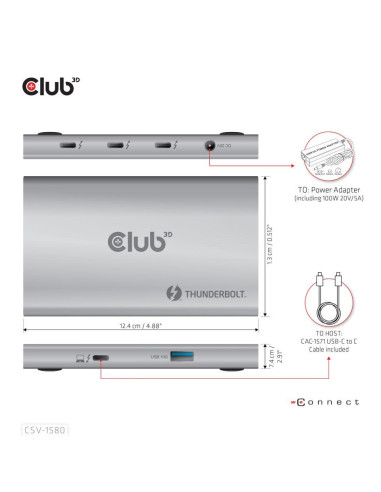 I/O HUB 5IN1 THUNDERBOLT/CSV-1580 CLUB3D