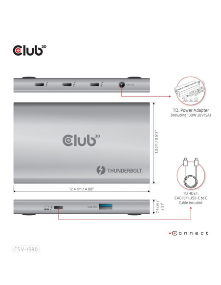 I/O HUB 5IN1 THUNDERBOLT/CSV-1580 CLUB3D
