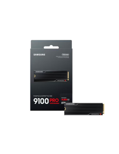 SSD, SAMSUNG, 9100 PRO, 8TB, M.2, NVMe, TLC, Write speed 13400 MBytes/sec, Read speed 14800 MBytes/sec, 3.88mm, TBW 4800 TB, MZ