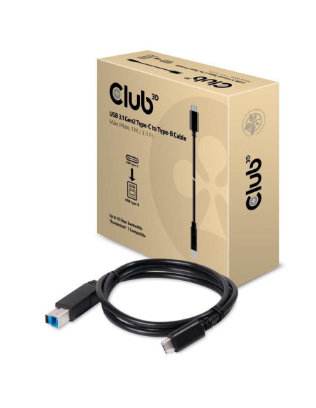 CABLE USB-C TO USB3.1 1M/M/M CAC-1524 CLUB3D