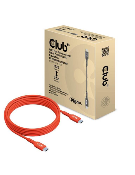 CABLE USB-C TO USB-C 2M/M/M CAC-1573 CLUB3D