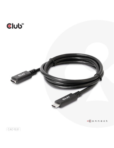 CABLE USB-C TO USB-C 1M/M/F CAC-1531 CLUB3D