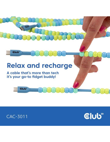 CABLE USB-C TO USB-C/BLUE CAC-3011 CLUB3D