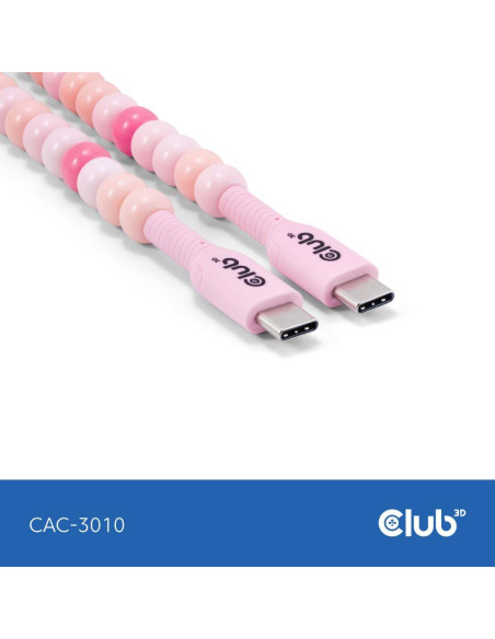 CABLE USB-C TO USB-C/PINK CAC-3010 CLUB3D