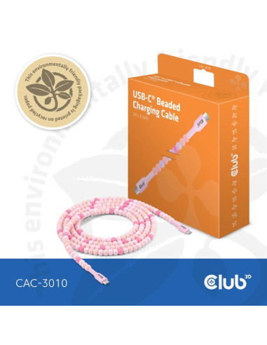 CABLE USB-C TO USB-C/PINK CAC-3010 CLUB3D