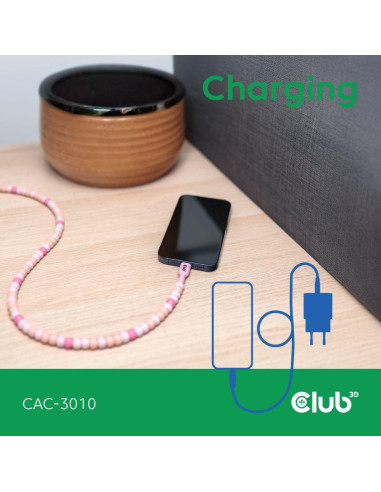 CABLE USB-C TO USB-C/PINK CAC-3010 CLUB3D