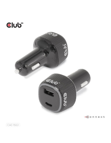 NB CHARGER CAR USB+USB-C/63W CAC-1922 CLUB3D