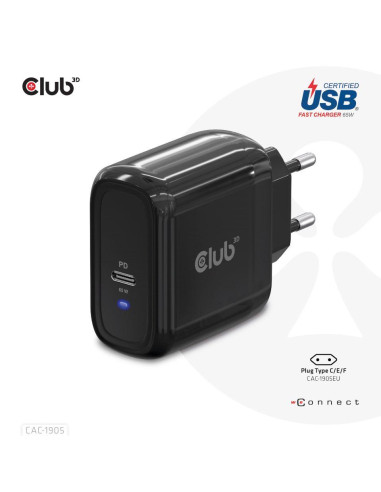 MOBILE TRAVEL CHARGER USB-C/PPS 65W CAC-1905EU CLUB3D