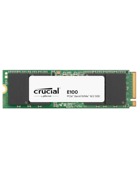 SSD, CRUCIAL, E100, 480GB, M.2, PCIe Gen4, NVMe, 3D NAND, Write speed 2500 MBytes/sec, Read speed 4500 MBytes/sec, CT480E100SSD