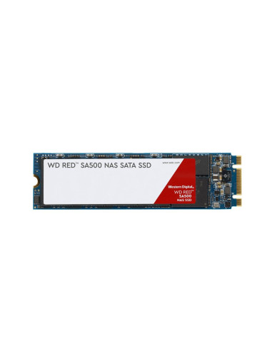 SSD, WESTERN DIGITAL, Red SA500, 500GB, M.2, SATA 3.0, Write speed 530 MBytes/sec, Read speed 560 MBytes/sec, 2.38mm, TBW 350 T
